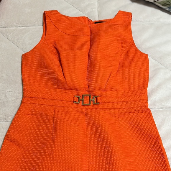 Tahari orange dress - Picture 2 of 4